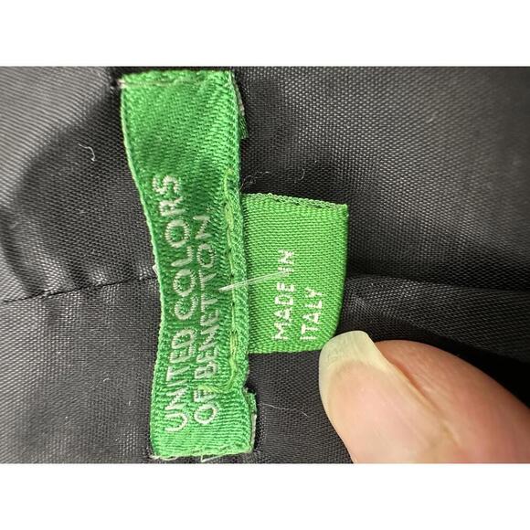 Y2K Benetton Gray Stretch Blazer Sz 42 Tailored Classic Office Siren Chic Italy - Picture 3 of 6